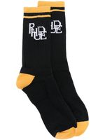 RHUDE chaussettes Scramble à logo intarsia - Noir