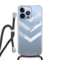 Marmeren pijlen: iPhone 13 Pro Transparant Hoesje met koord