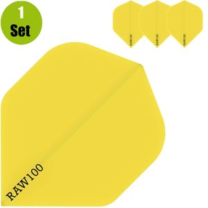 Raw100 Plain Dartflights - Neon Geel