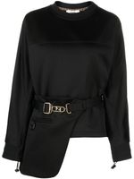FENDI sweat O'Lock à taille ceinturée - Noir