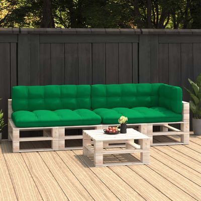 VidaXL Palletkussens 5 st stof groen