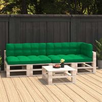 VidaXL Palletkussens 5 st stof groen