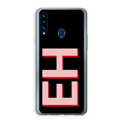 Monogram: Samsung Galaxy A20s Transparant Hoesje