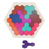 Kinderen 3D houten puzzels speelgoed kinderen geometrie Tangrams honingraat puzzels IQ hersenen opleiding educatief speelgoed 10 stuks