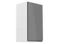 Hoge keukenkast ASPAS 1 deur rechts 40 cm wit/hoogglans grijs - thumbnail