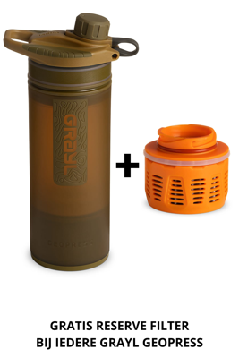 Grayl GRAYL Geopress Outdoor Waterfilter Diverse Kleuren + reservefilter