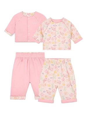 Kenzo Kids ensemble haut-pantalon à imprimé graphique - Rose