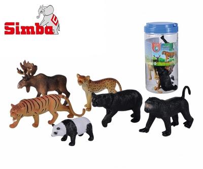 Simba nature world jungle 12-18cm 6 stuks in ton