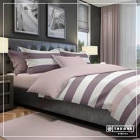 The One Dekbedovertrek Stripe Plum / Mauve-240x220cm