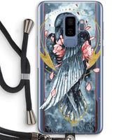 Golden Raven: Samsung Galaxy S9 Plus Transparant Hoesje met koord