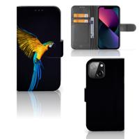 iPhone 13 Mini | Telefoonhoesje | Met pasjeshouder | Papegaai