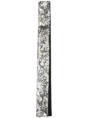 Dolce & Gabbana écharpe à sequins brodés - Argent