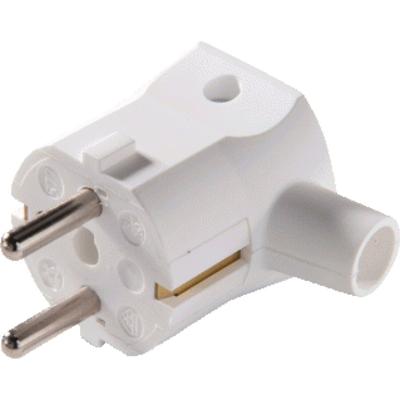 Stekker met randaarde - zij-invoer - wit - 577 KWS