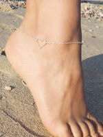 Fashion simple hollow heart-shaped anklet