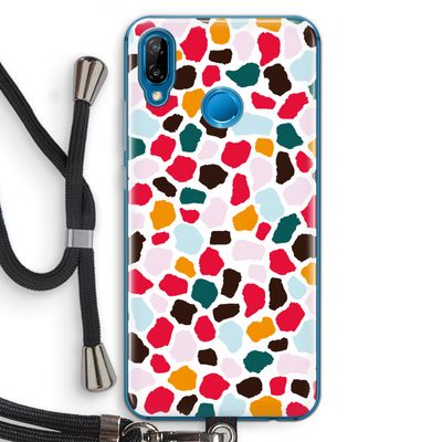 Colored Giraffe: Huawei P20 Lite Transparant Hoesje met koord