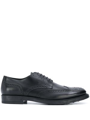 Tod's chaussures richelieus à motif monogrammé - Noir