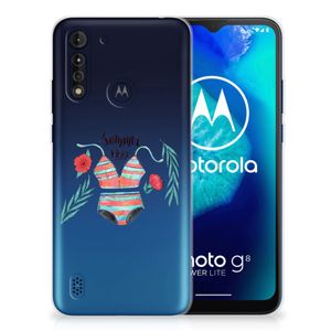 Motorola Moto G8 Power Lite Telefoonhoesje met Naam Boho Summer