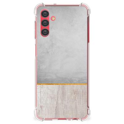 Samsung Galaxy A13 5G | A04s Stevig Telefoonhoesje Wood Concrete Samsung Galaxy A13 5G | A04s Stevig Telefoonhoesje Wood Concrete