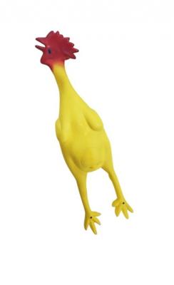 Smiffys kip - rubber - 30 cm - geel - fopartikel - dieren - kippen