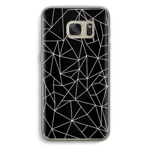 Geometrische lijnen wit: Samsung Galaxy S7 Transparant Hoesje