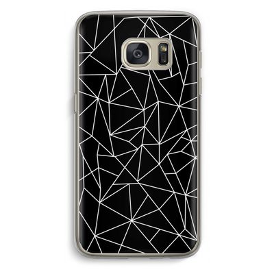 Geometrische lijnen wit: Samsung Galaxy S7 Transparant Hoesje