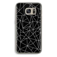 Geometrische lijnen wit: Samsung Galaxy S7 Transparant Hoesje