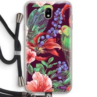Papegaaien: Samsung Galaxy J7 (2017) Transparant Hoesje met koord