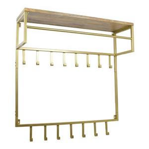 LOFT42 Petri XL Kapstok - 15 haken - Metaal - Goud - 100x105x30