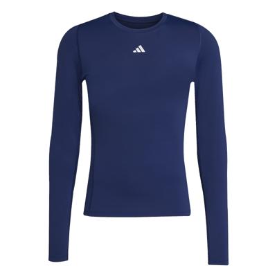 adidas Techfit Ondershirt Lange Mouwen Donkerblauw Wit