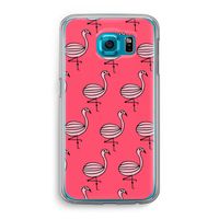 Flamingo: Samsung Galaxy S6 Transparant Hoesje