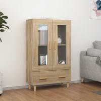 Hoge kast 70x31x115 cm bewerkt hout sonoma eikenkleurig