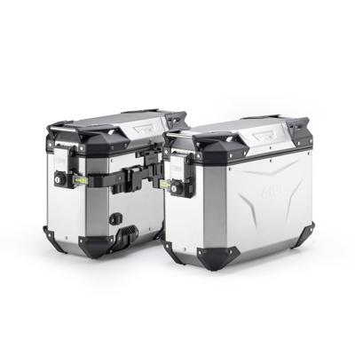 GIVI OBKE37 Trekker Outback Evo zijkofferset, Topkoffers en zijkoffers voor de moto, Aluminium