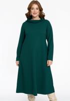 Yoek Jurk met hoge kraag | Dark Green | Maat 46/48