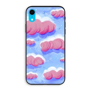 Roze wolken met vogels: iPhone XR Biologisch afbreekbaar hoesje