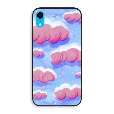 Roze wolken met vogels: iPhone XR Biologisch afbreekbaar hoesje
