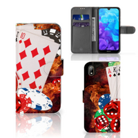 Huawei Y5 (2019) Wallet Case met Pasjes Casino