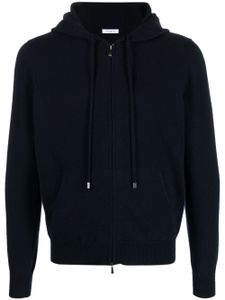 Malo hoodie en cachemire à fermeture zippée - Bleu