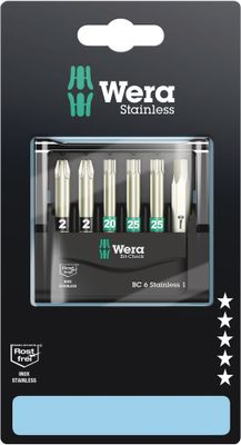 Wera Bit-Check 6 Stainless 1 SB, 6 -delig - 1 stuk(s) - 05073634001