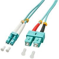 Lindy 15m OM3 LC - SC Duplex 15m LC SC Turkoois Glasvezel kabel