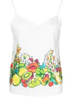 Boutique Moschino haut à fleurs - Blanc