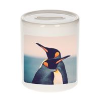 Foto pinguin spaarpot 9 cm - Cadeau pinguins liefhebber   -