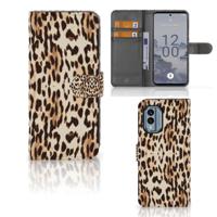 Nokia X30 | Telefoonhoesje | Met pasjeshouder | Leopard