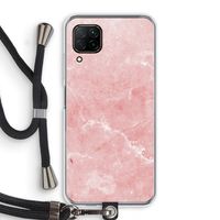 Roze marmer: Huawei P40 Lite Transparant Hoesje met koord