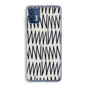 Marrakech Zigzag: Motorola Moto G9 Plus Transparant Hoesje