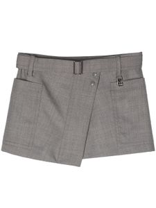 Low Classic short asymétrique ceinturé - Gris