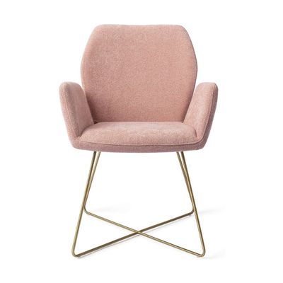Jesper Home Misaki eetkamerstoel Anemone cross gold