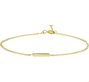 TFT Armband Goud Balkje 1,1 mm 16,5 - 18,5 cm