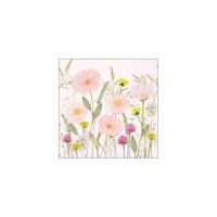 Ambiente Servetten 33cm pastel flowers roze