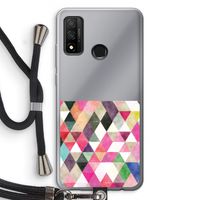 Gekleurde driehoekjes: Huawei P Smart (2020) Transparant Hoesje met koord