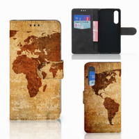 Huawei P30 Flip Cover Wereldkaart